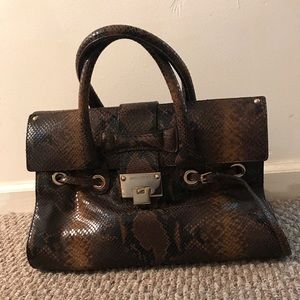 Jimmy Choo Rosalie leather Python handbag.